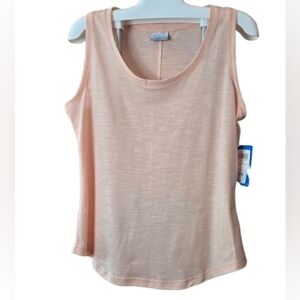 Columbia Women's Light Peach Athletic Tank Top With Split Back - Size Medium